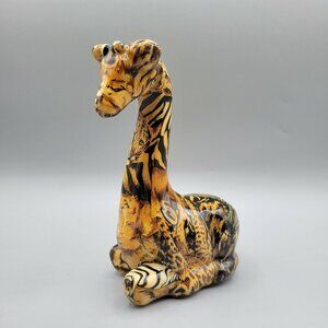 LaVie Baby Giraffe Safari Animal Print Figurine Joan Baker Ceramic Statue